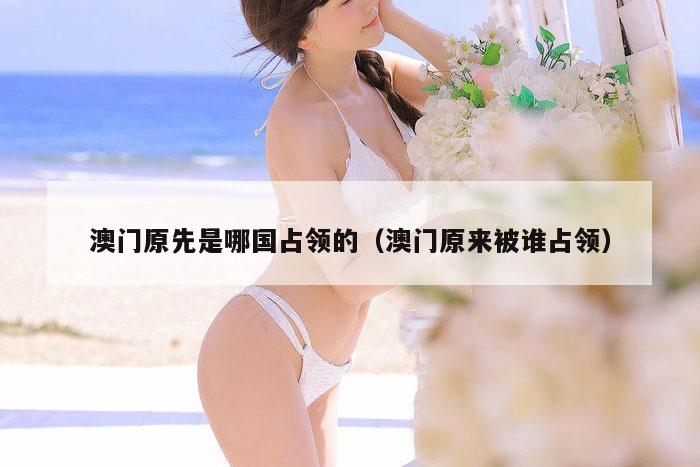 澳门原先是哪国占领的（澳门原来被谁占领）